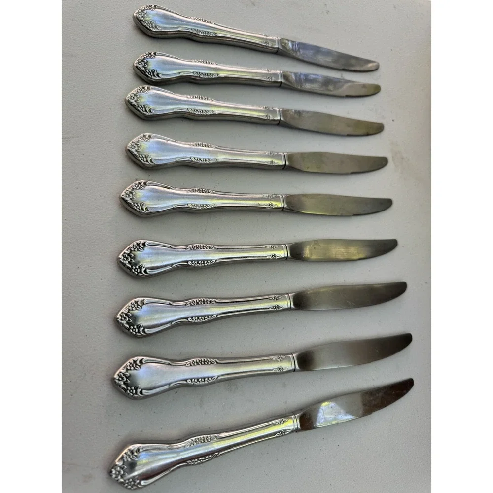 Oneida Stainless 14 Flatware GALVESTON 9 Dinner Knives, 1 Lrg Fork, 4 Sml Forks
